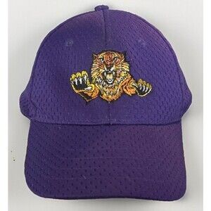 Vintage Cobra Purple Mesh Tiger Embroidered Baseball Cap Adjustable OSFA Hat
